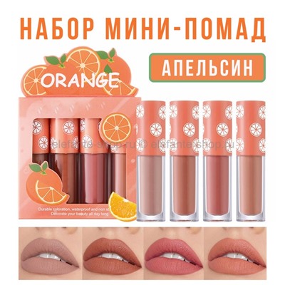 Набор мини-помад для губ Dragon Ranee Orange 4in1 Lipstick Set