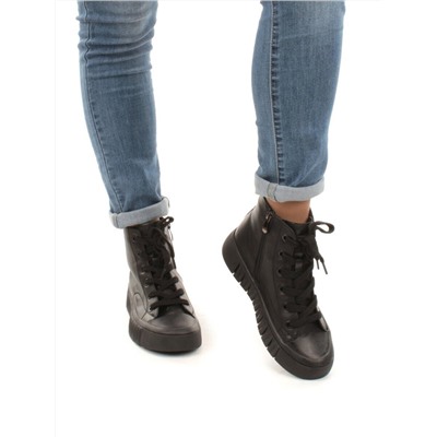 04-YSN2285-1 BLACK Ботинки женские зимние (натуральная кожа, шерсть)