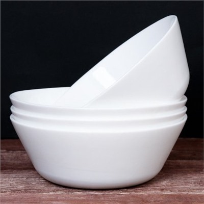 Набор суповых тарелок 4 штуки 650 мл ЕВРО белый / LMLW60 (white)/уп 48/