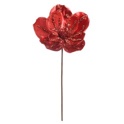 Искусственный цветок «Красная бархатная роза», высота 53 см