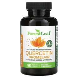 Forest Leaf, Кверцетин бромелаин, крапива двудомная и витамин C, 90 растительных капсул