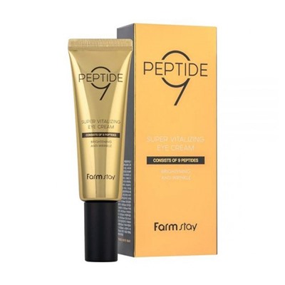 Крем для кожи вокруг глаз с комплексом пептидов FarmStay Peptide 9 Super Vitalizing Eye Cream, 50мл