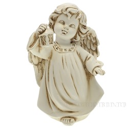 Фигура декоративная Ангел с фонариком (цвет антик), L11W8H15 cм