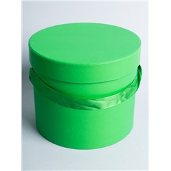 Коробка цилиндр 14х17см зеленая