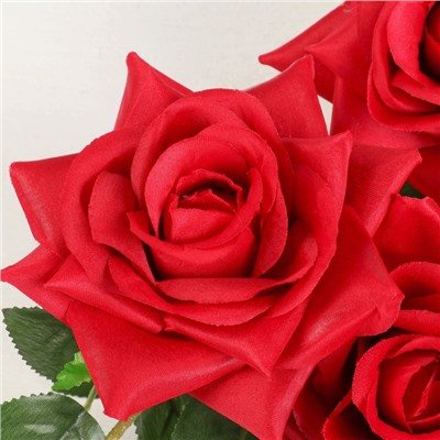 Цветы искусственные "Роза Компэшн" 11х59 см, красный