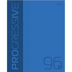 Тетрадь  96л линия пластиковая обложка "PROGRESSIVE" Синяя (088810) Хатбер