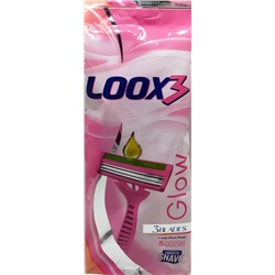 Пакистан 5420.00215, Loox 3 Pink PLATINUM-н-р станки однораз. женск.3-х лез.с полоской, 5шт/72шт