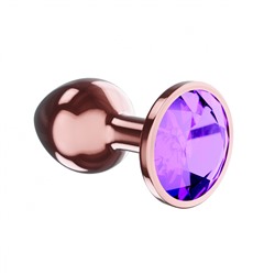 Анальная Пробка Diamond Amethyst Shine L Розовое Золото 4025-02lola