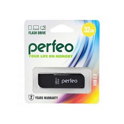 Флеш-диск Perfeo USB 32GB C10 Black PF-C10B032