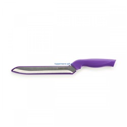 Нож "Гурман" для хлеба с чехлом в фиолетовом цвете