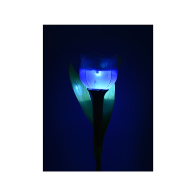 Садовый светильник на солнечной батарее "Синий тюльпан". Белый свет. USL-C-454/PT305 BLUE TULIP