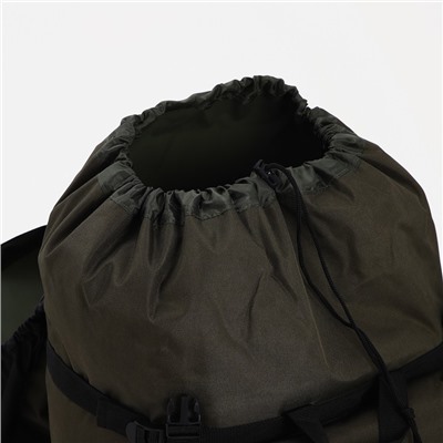 Рюкзак туристический, 50 л, отдел на стяжке шнурком, 3 наружных кармана, Huntsman, цвет хаки