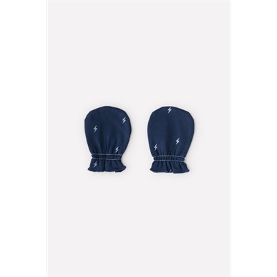 рукавички для новорожденных  К 8531/маленькие молнии на темно-синем