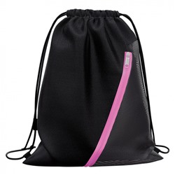 Мешок для обуви Mesh с карманом на молнии 500х410мм Black&Pink