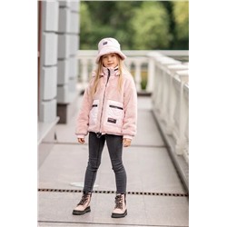 563-23в Куртка меховая для девочки "Веста/1", розовый