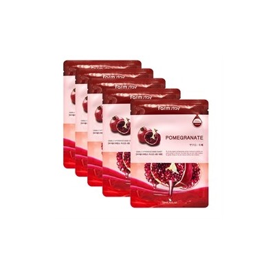 Тканевая маска для лица FarmStay Visible Difference Mask Sheet Pomegranatе  23 ml экстракт граната