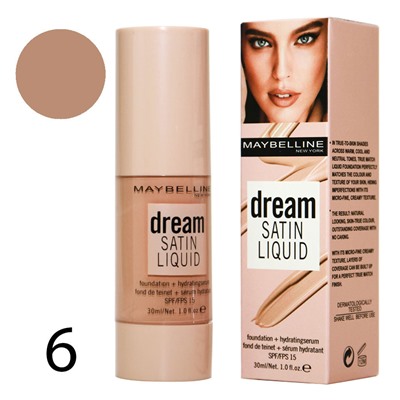 Тональный крем Maybelline Dream Satin Liquid, 30 ml (все номера 6шт)