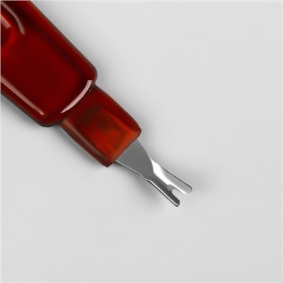 Пилка-триммер металлическая для ногтей, с защитным колпачком, 16 см, цвет «янтарный»