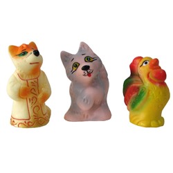 Набор резиновых игрушек Кот, лиса и петух СИ-354 в Самаре
