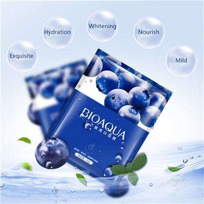 Тканевая маска с экстрактом черники BioAqua Blueberry Facial Mask 30g