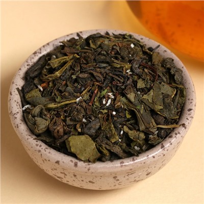 Зелёный чай «Лучшей мамочке», вкус: мята, кокосовая стружка, 50 г.