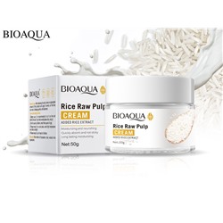 Осветляющий крем для лица с экстрактом риса Bioaqua Rice Raw Pulp Cream 50гр