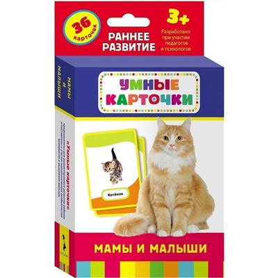 Уценка. Развивающие карточки. Мамы и малыши 3+