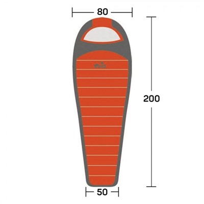 Спальный мешок Tramp Oimyakon T-Loft Compact, кокон, 2 слоя, левый, 80х200 см, -15°C