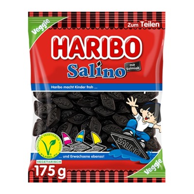 Жевательный мармелад Haribo Lakriz Salino (лакрица) 175 гр