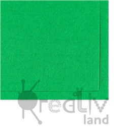 Фетр листовой жесткий 1мм/ цв.ярко-зеленый/ 20х30см/ арт.1241/ 10шт в уп./ фас.1уп.