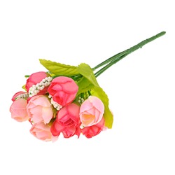 TCV007-02 Искусственные цветы Розочки, 24х9см, цвет розовый
