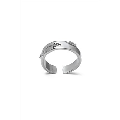 Комплект из 2 колец с тиснением кольца разомкнутые регулируемые кольца "Джейн Остин" MERSADA #925618