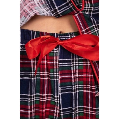 Пижамный костюм с брюками - Tartan - 907 - красный