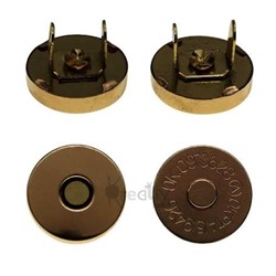 Кнопка магнитная для сумок с усиками/ набор СSC 7шт/ цв.бронза/ диам.18мм/ фас.1уп.