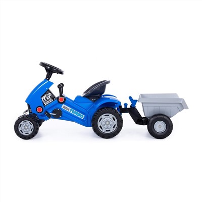413013 COLOMA Y PASTOR Каталка-трактор с педалями "Turbo-2" (синяя) с полуприцепом