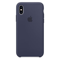 Силиконовый чехол для Айфон XS -Тёмно-синий (Midnight Blue)