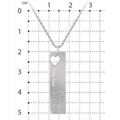 Колье из серебра родированное - Only love 440-10-273-1р