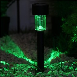 Садовый светильник на солнечной батарее «Цилиндр», 4.5 × 30 × 4.5 см, 1 LED, свечение мульти (RGB)