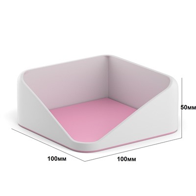 Подставка для бумажного блока ErichKrause "Forte. Pastel" (55972) пласт., бело-розовая