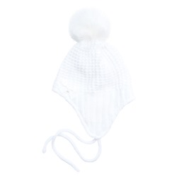 Белая шапка для девочки PlayToday Baby 378077