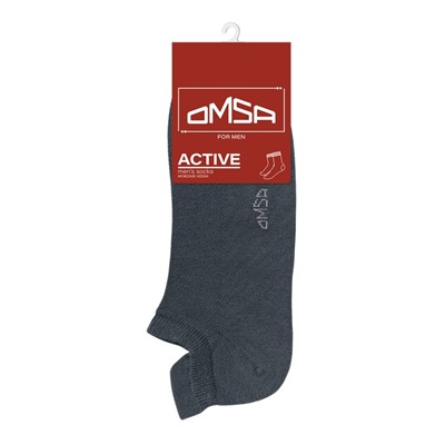 Носки мужские с фальшпяткой OMSA ACTIVE, размер 36-38, цвет grigio scuro