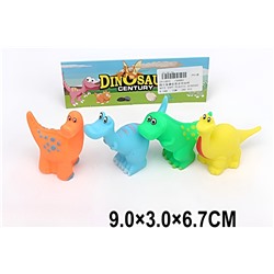 Набор игрушек для ванной "Динозаврики" 4шт. (2311851) в пакете 9,3*7см
