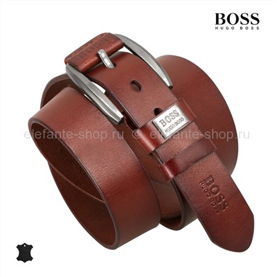 Ремень джинсовый Hugo Boss #HB01 burgundy