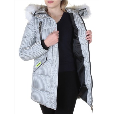 2037 GRAY Куртка зимняя облегченная женская Yixiangyuan