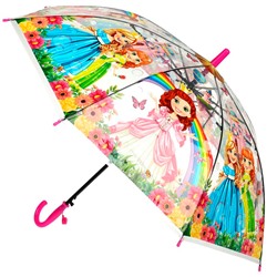 Зонт 50 см Принцессы прозрачный, полуавтомат UM50T-FPRS в Самаре