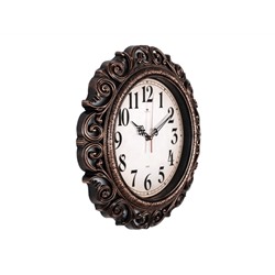 Часы настенные "Рубин" " круг ажурный 40,5см черный с бронзой  4126-001