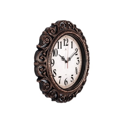 Часы настенные "Рубин" " круг ажурный 40,5см черный с бронзой  4126-001