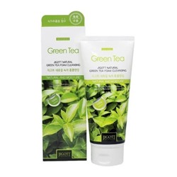 Jigott Пенка для умывания зеленый чай - Natural green tea foam cleansing, 180мл