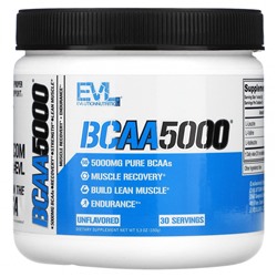 EVLution Nutrition, BCAA5000, без добавок, 5000 мг, 150 г (5,3 унции)
