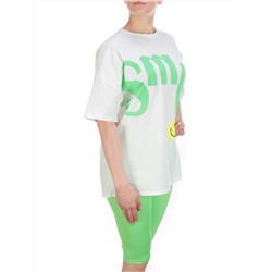 KD-792 WHITE/GREEN Костюм-двойка женский 7986 TREND